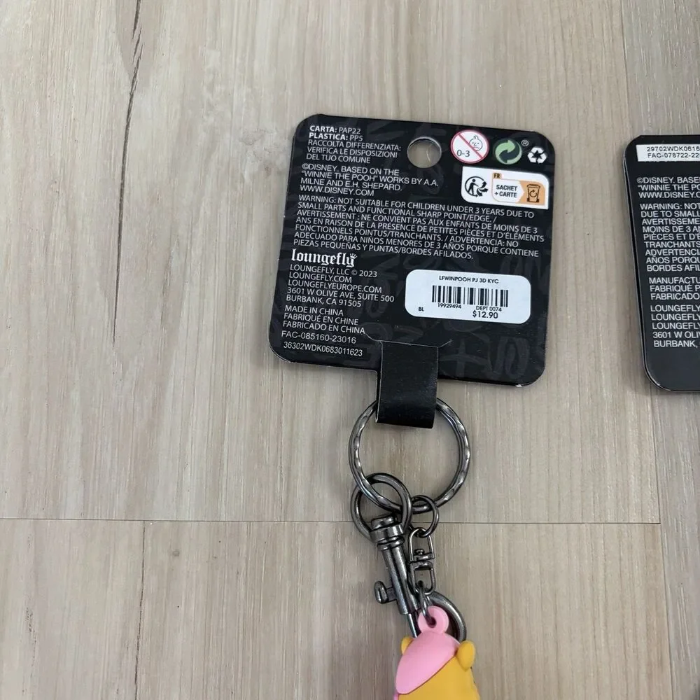 Loungefly Disney Keychain Winnie The Pooh Eeyore Tigger Piglet Lot Of 2 NEW